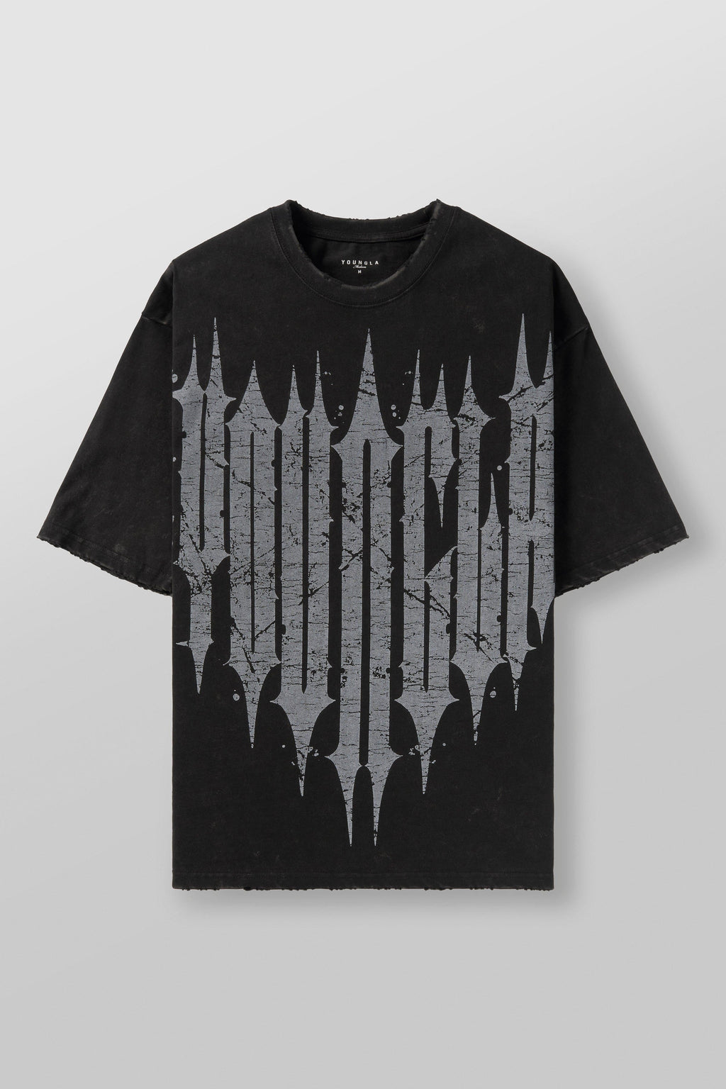 YoungLA Gothic Strike Oversized Graphic T-Shirt – Black