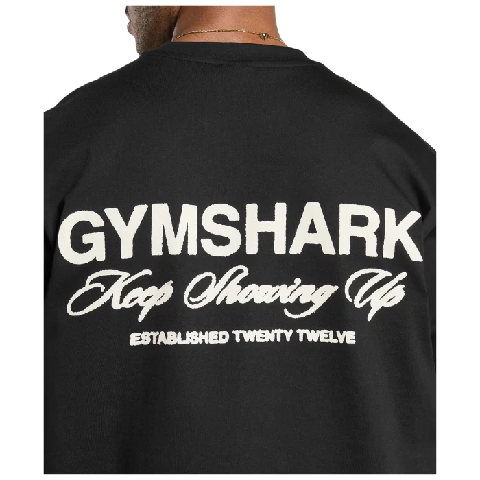 GS Oversized “Keep Showing Up” Graphic Tee – Black